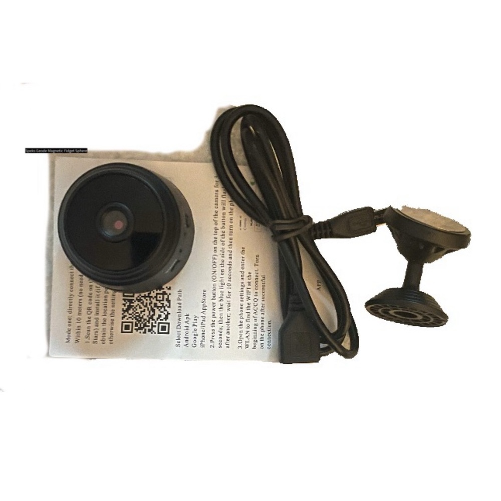 Compact Black Security Camera